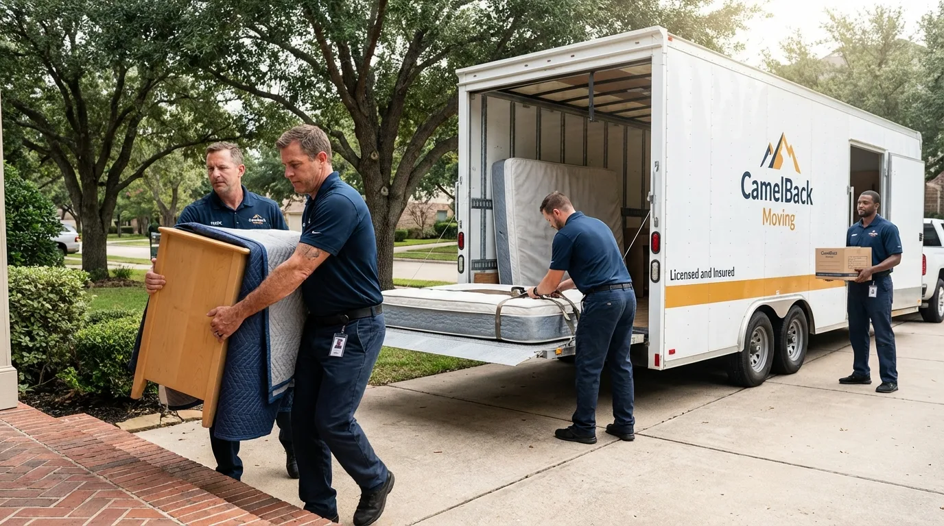 Crew loading residential truck for cross-state move from Charlemont, MA